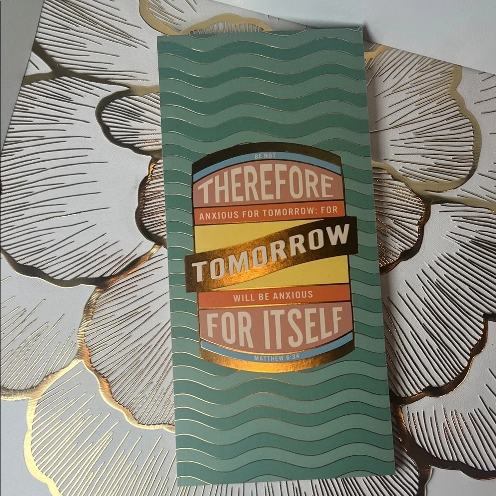 Inspirational Green and Gold Notebook